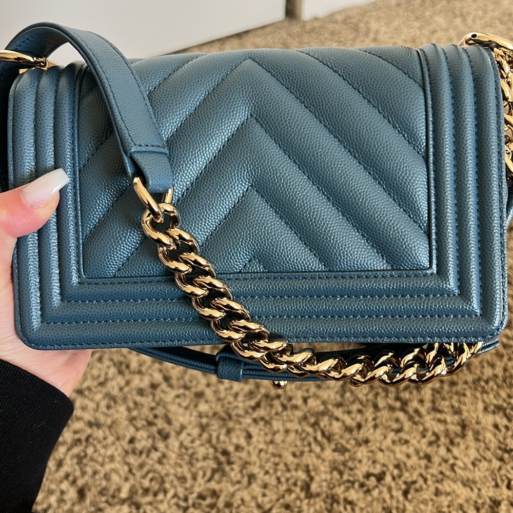Chanel Small Chevron Boy Bag - Picture 9 of 15
